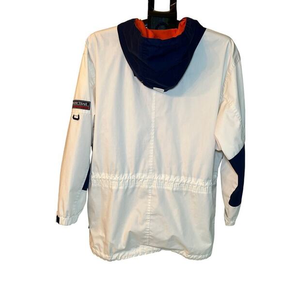 Pacific Trail Outerwear Unisex Utility Jacket Size L White/Navy/Orange Zip Hood - Picture 5 of 15